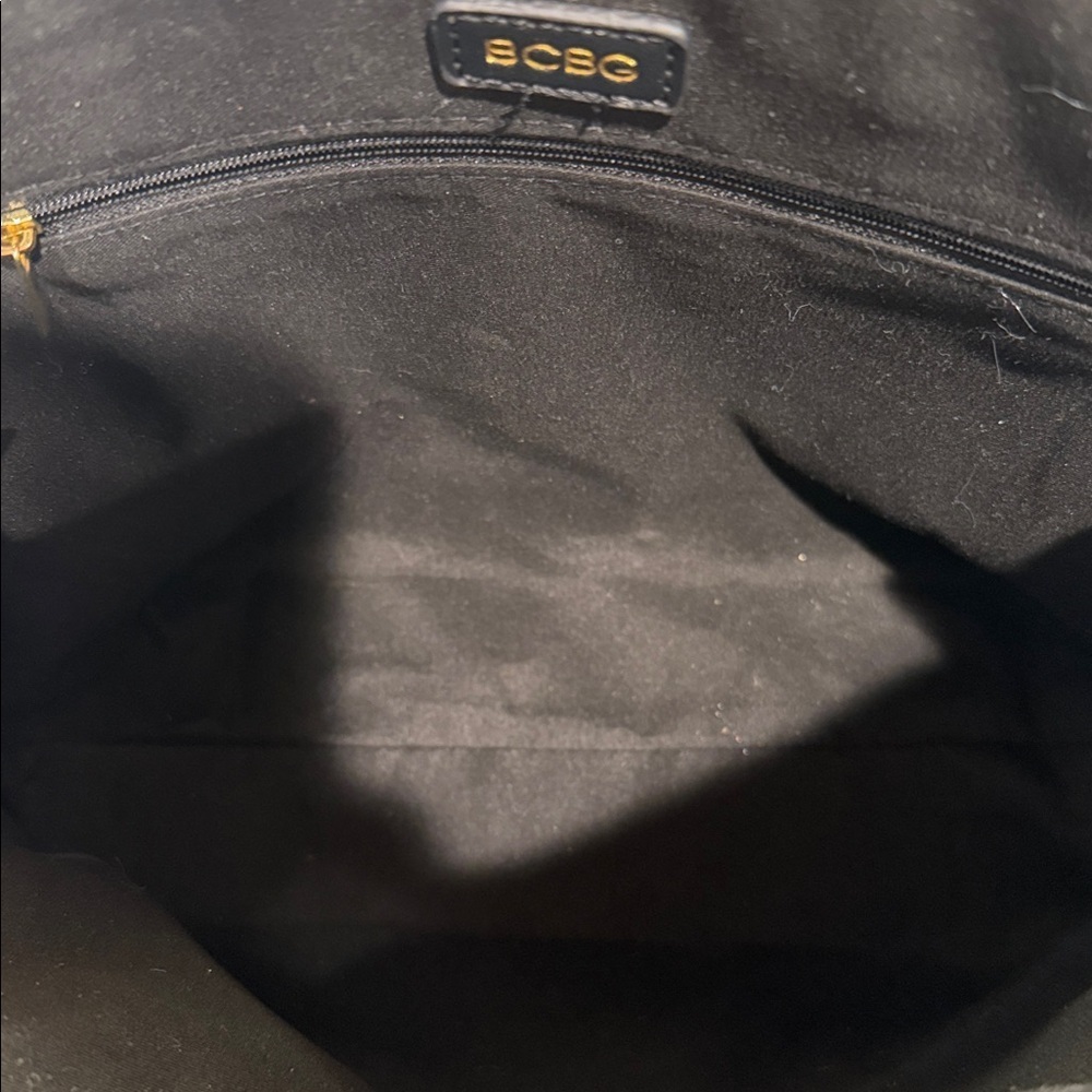 BCBG Black Vegan Leather Satchel Bag - Picture 8 of 8